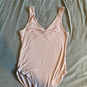 American eagle soft and sexy plush pink body suit